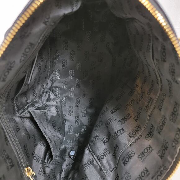 MICHAEL Michael Kors Women Bag Black Leather Cindy Dome Satchel Detachable Strap - Picture 8 of 14